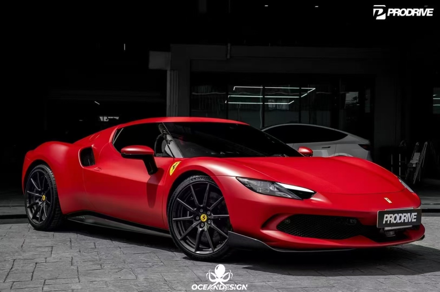 Ferrari 296 OEM Style Dry Carbon Parts - styling view