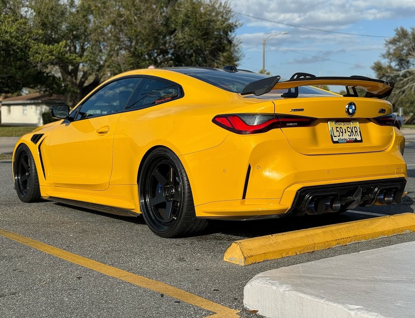 BMW G87 M2/G80 M3/G82 M4 AK Style Dry Carbon GT Wing - styling view