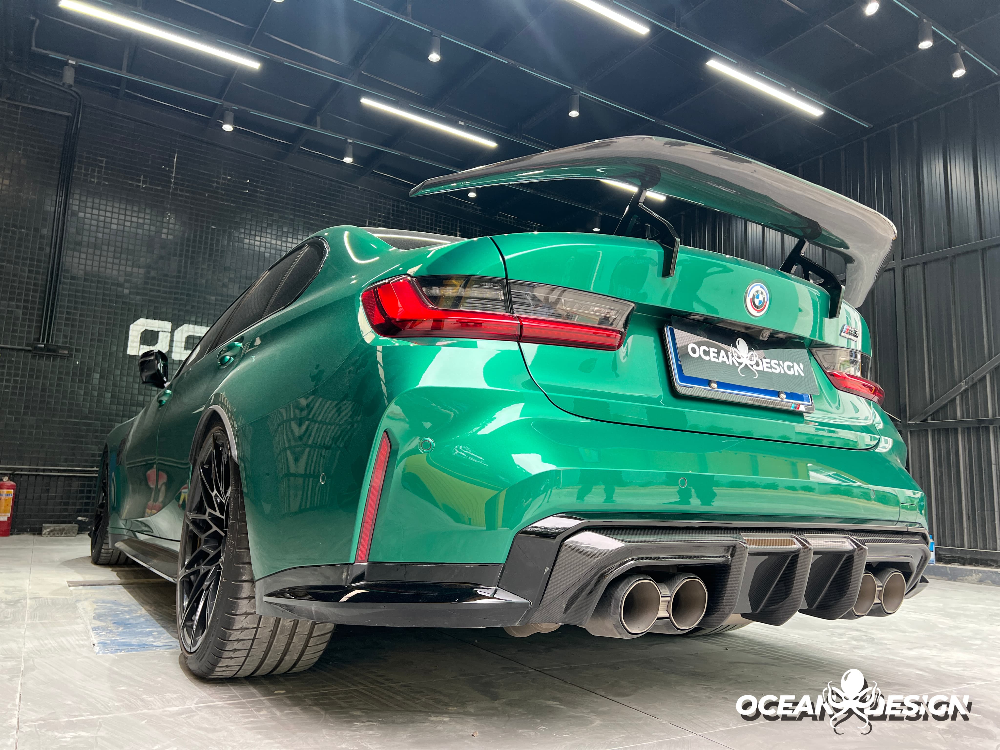 2021–2025 BMW M3 (G80) / M4 (G82) MT Style Dry Carbon Rear Diffuser – 3K Matte Finish