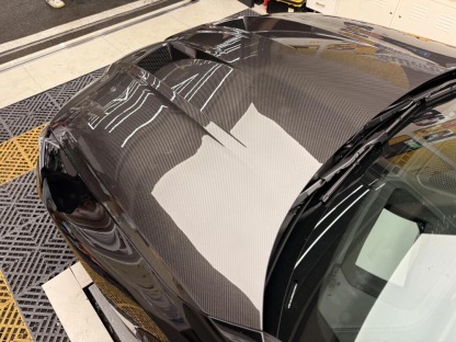 BMW G80 M3/G82 M4 AP Style Vented Dry Carbon Hood - styling view