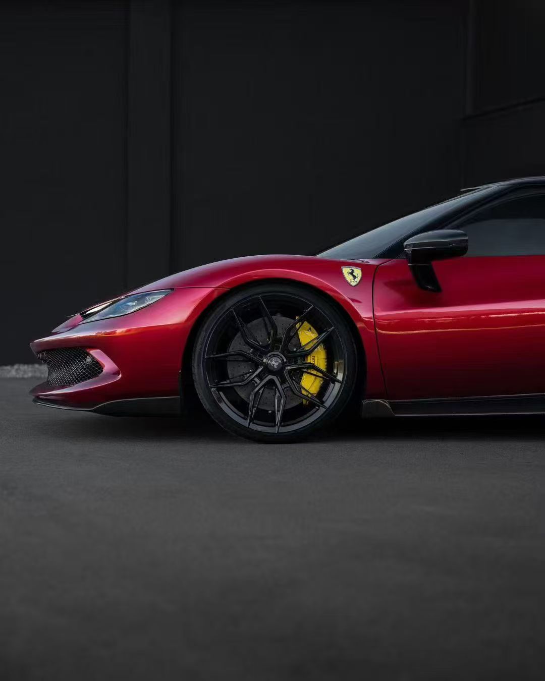 Ferrari 296 N Style Dry Carbon Parts - styling view