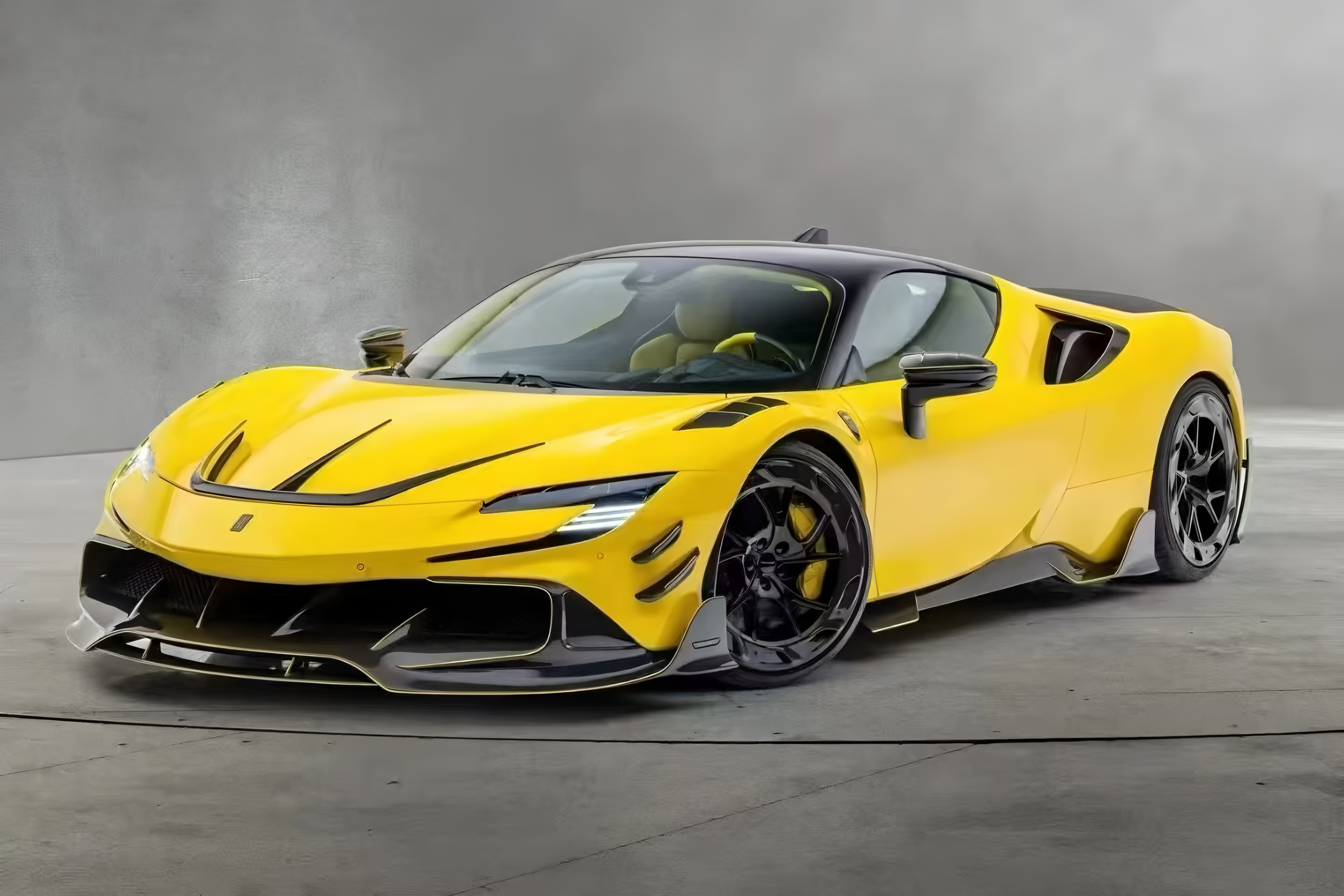 Ferrari SF90 M Style Dry Carbon Parts - styling view