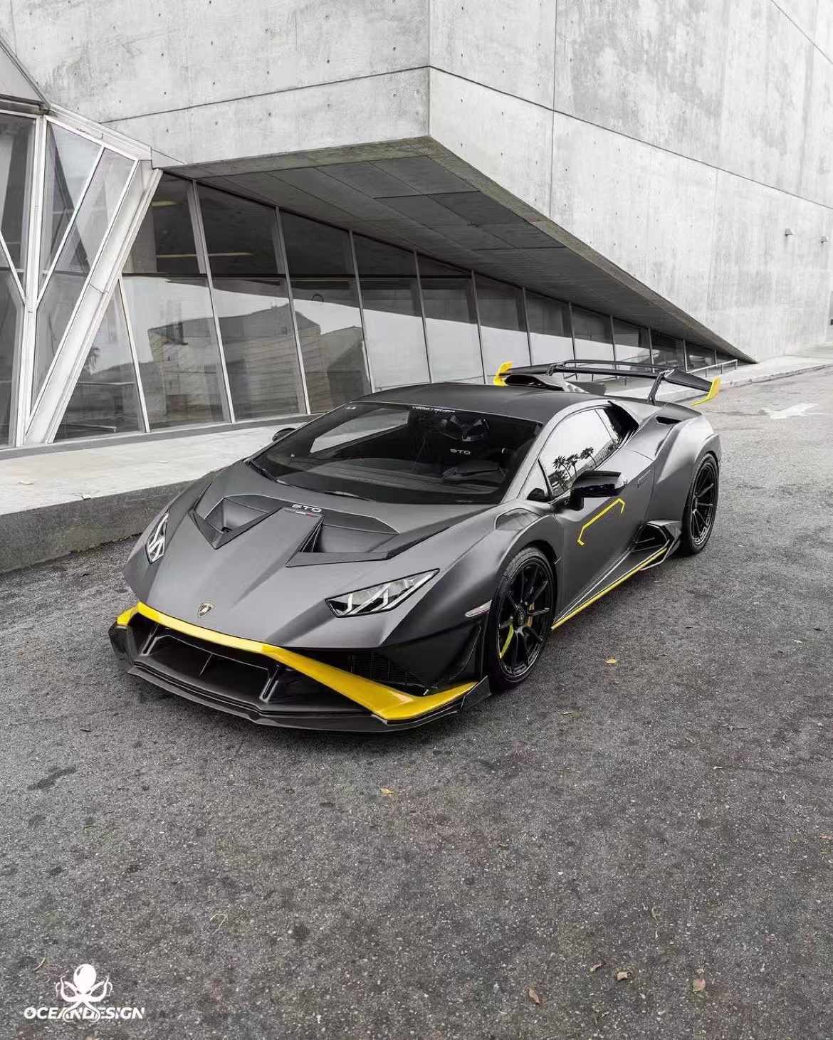 Lamborghini STO V Style Dry Carbon Parts - styling view