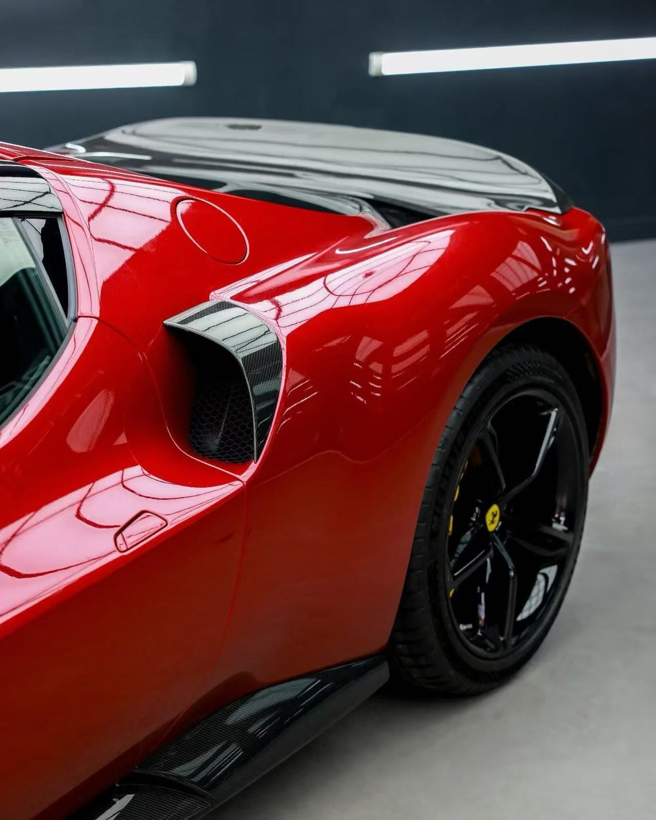 Ferrari 296 N Style Dry Carbon Parts - styling view