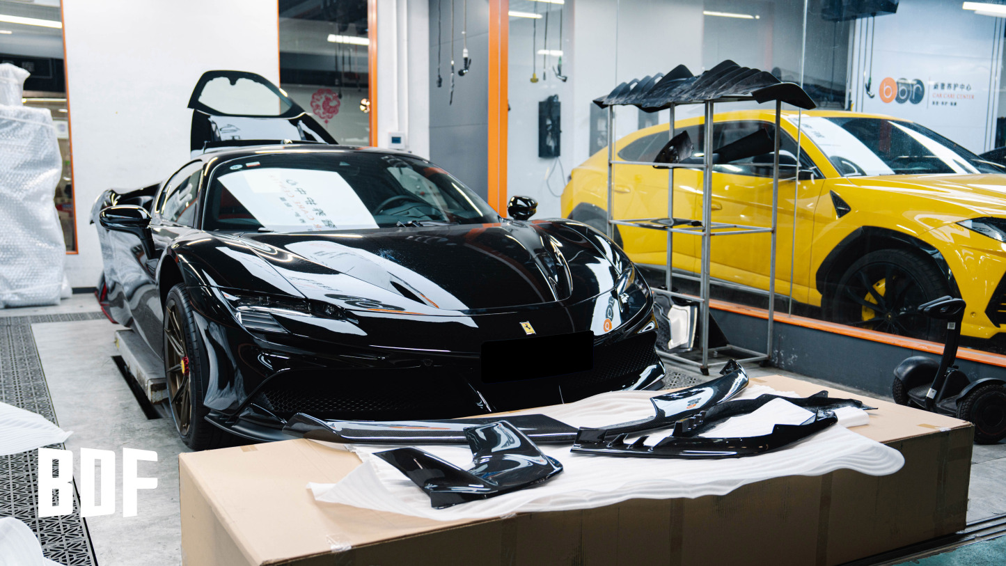 Ferrari SF90 OEM Style Dry Carbon Parts - styling view