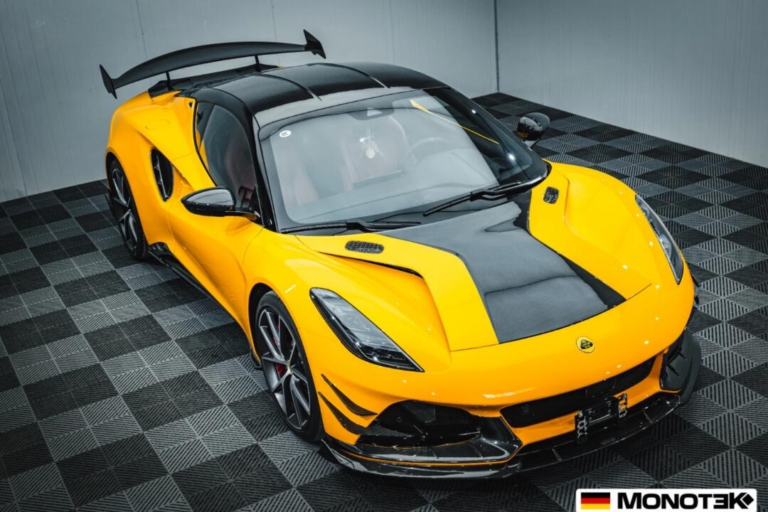 Lotus Emira Monotek Style Dry Carbon Parts - styling view