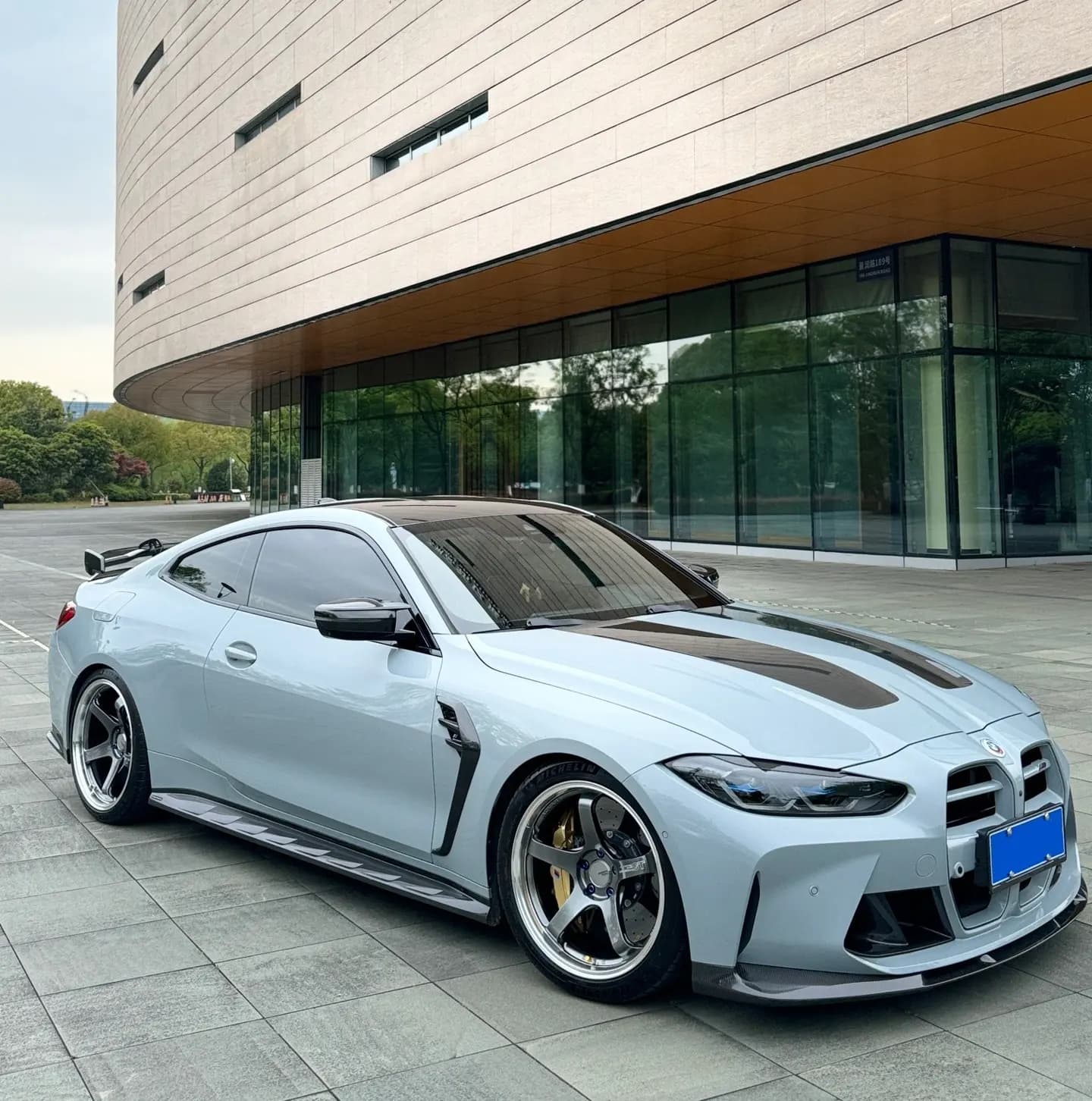 BMW G87 M2/G80 M3/G82 M4 AK Style Dry Carbon GT Wing - styling view