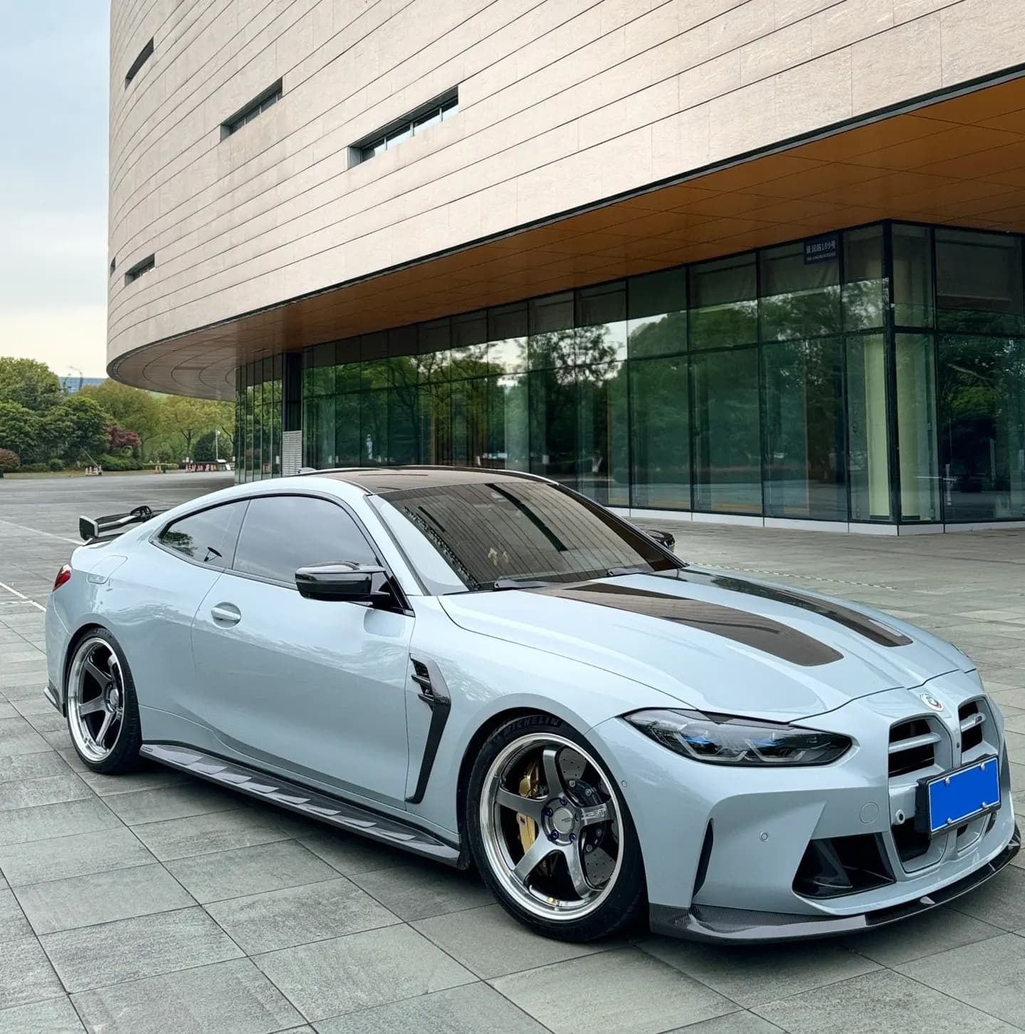 BMW G87 M2/G80 M3/G82 M4 AK Style Dry Carbon GT Wing - styling view