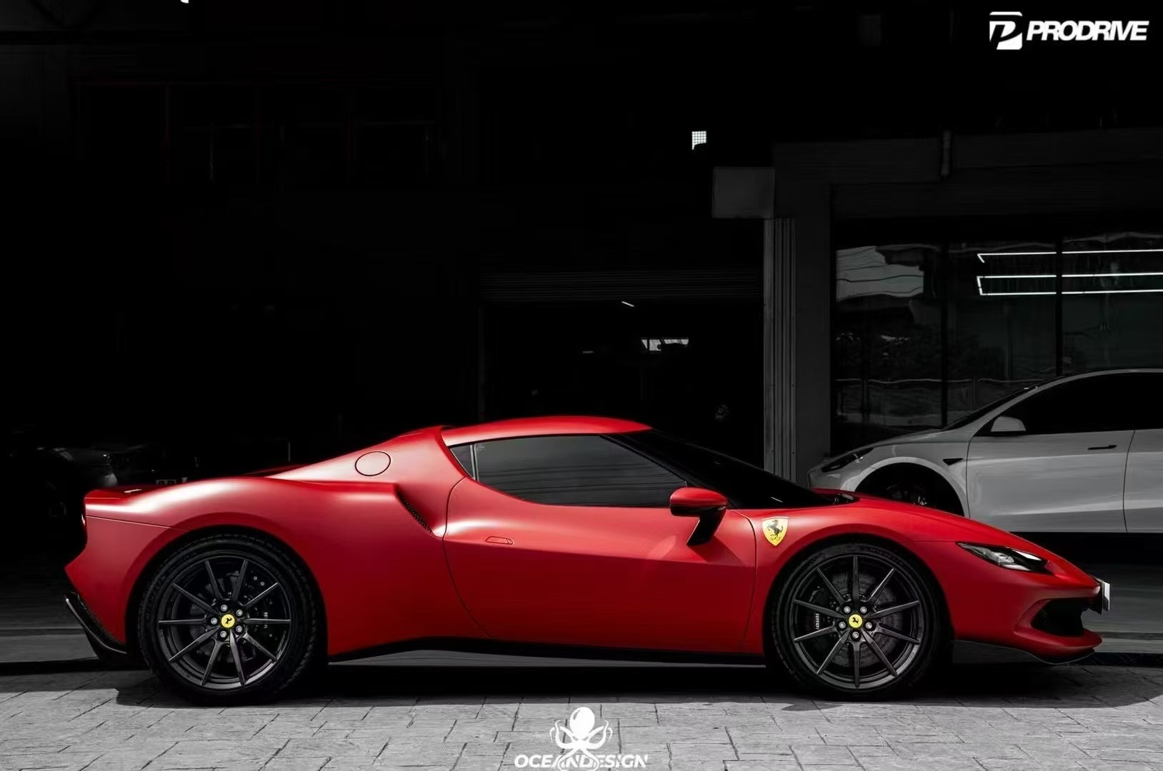 Ferrari 296 OEM Style Dry Carbon Parts - styling view