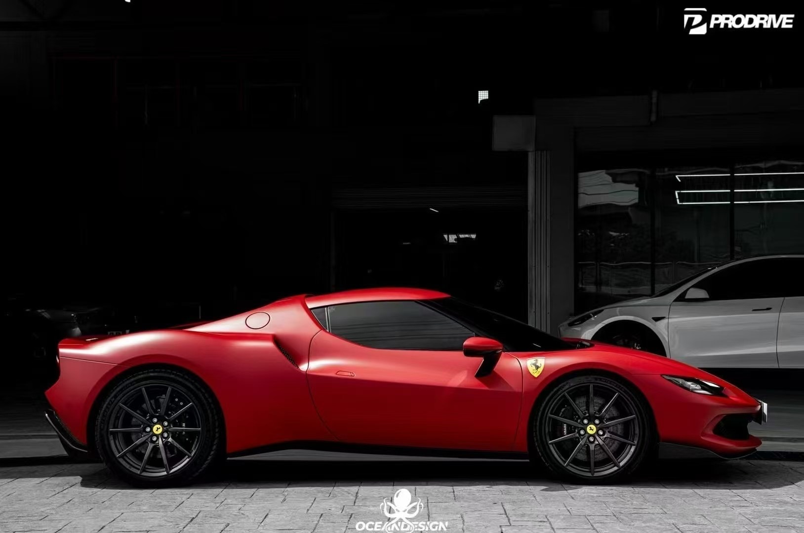 Ferrari 296 OEM Style Dry Carbon Parts - styling view