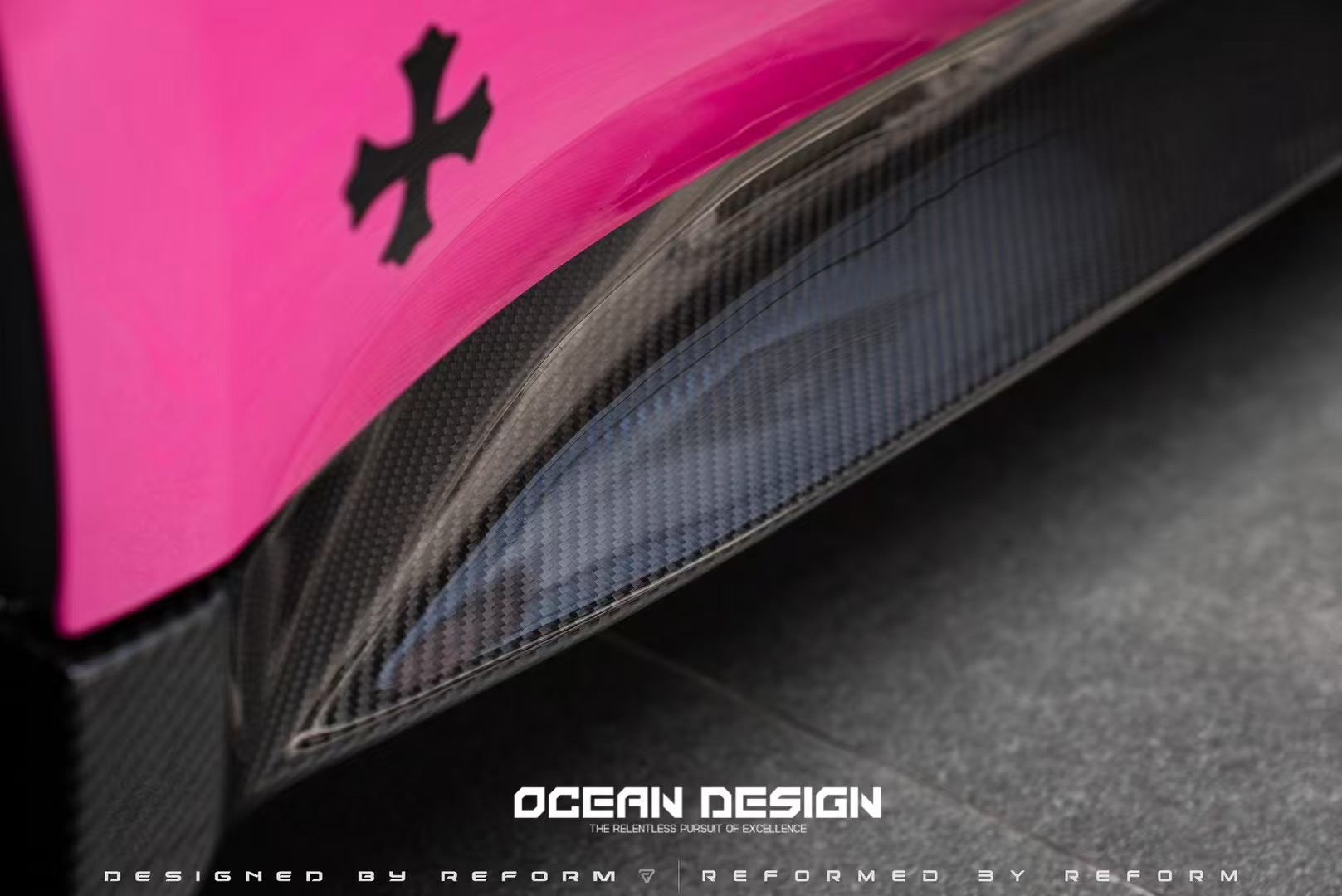 Porsche Taycan Ocean Design OD Style Dry Carbon Parts - styling view