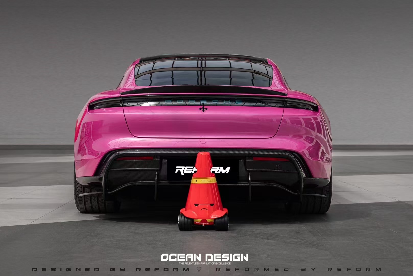 Porsche Taycan Ocean Design OD Style Dry Carbon Parts - styling view