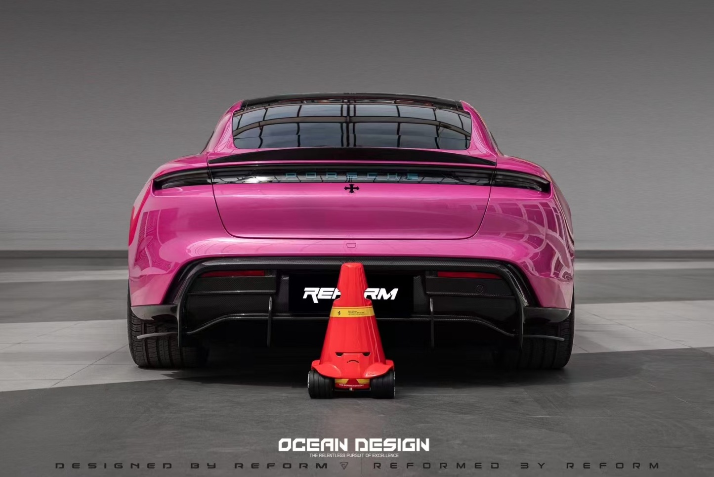 Porsche Taycan Ocean Design OD Style Dry Carbon Parts - styling view