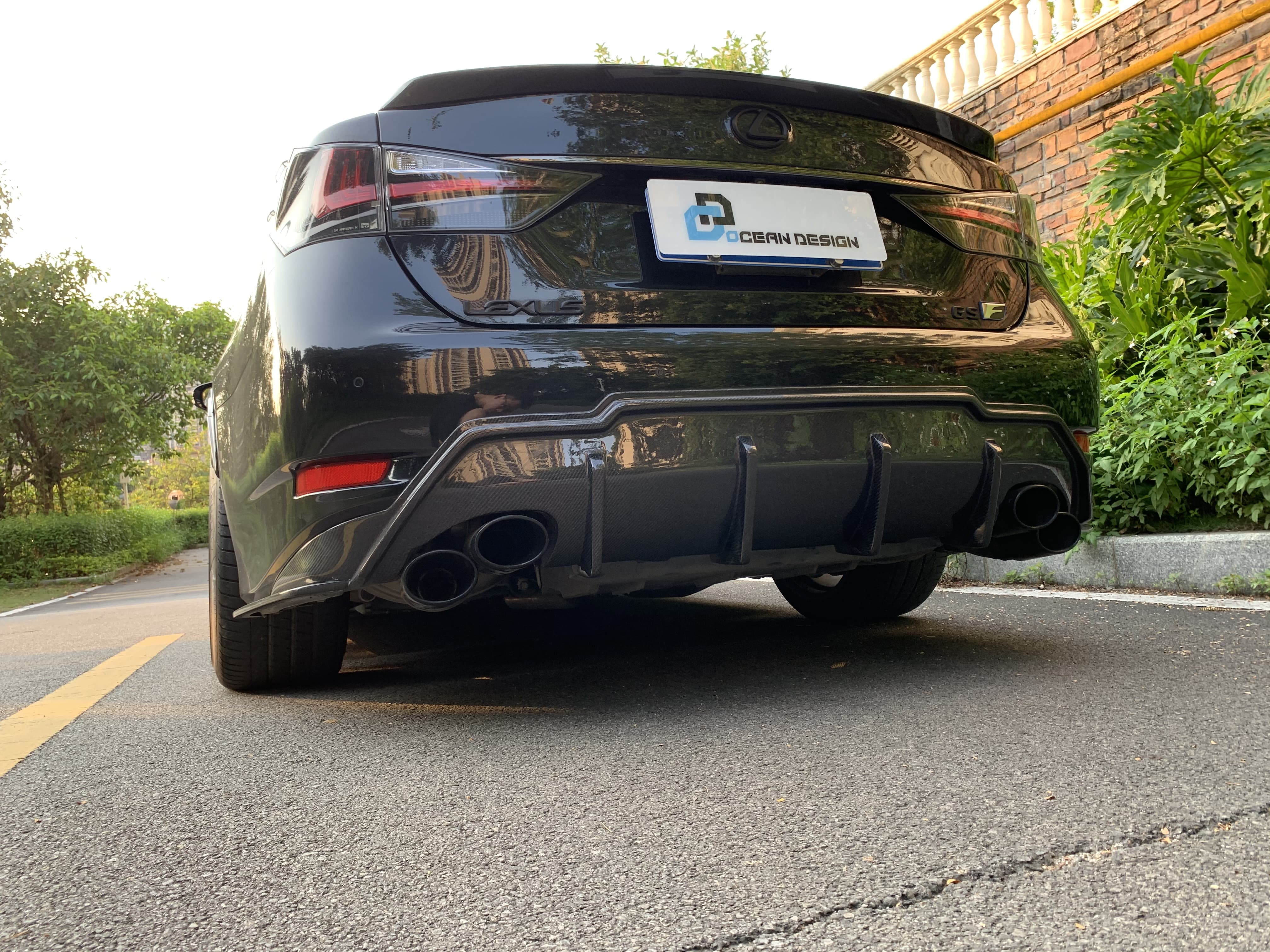Lexus GS F/GS200/GS300 TOM'S Style Carbon Parts - styling reference for Rear Lip