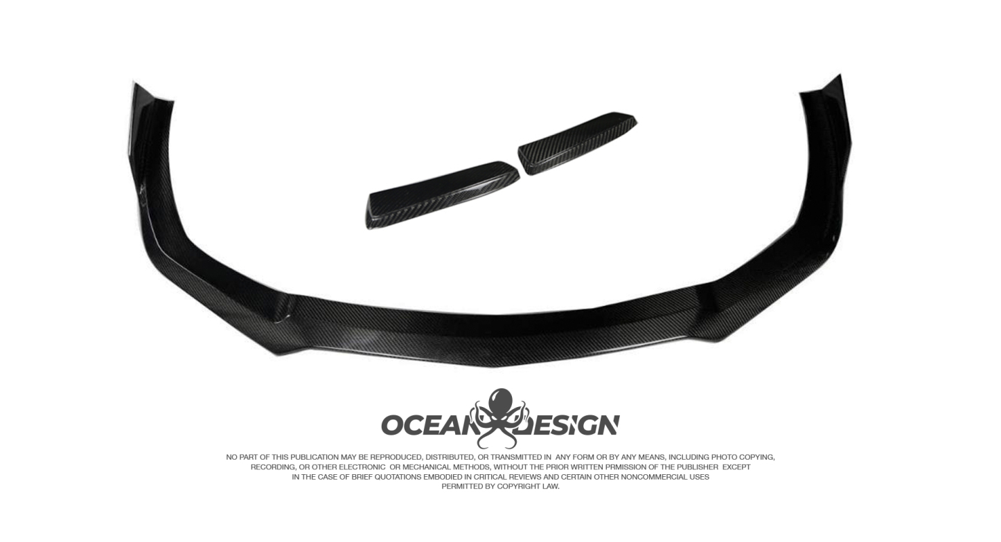 Lamborghini EVO Ocean Design Style Dry Carbon Parts - styling reference for Front Lip