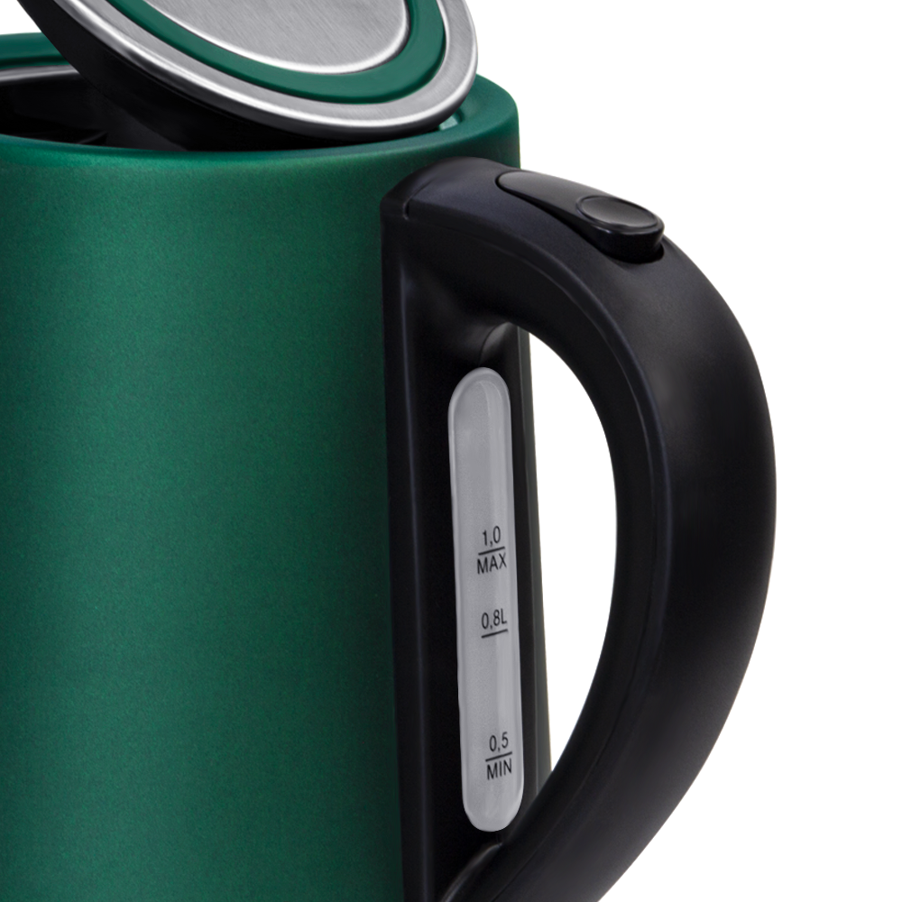 AQ-560 Hotel Electric Kettle – 1.0L Classic Stainless Steel Kettle | STRIX Control | Dual Lid Angles | Auto Shut-Off