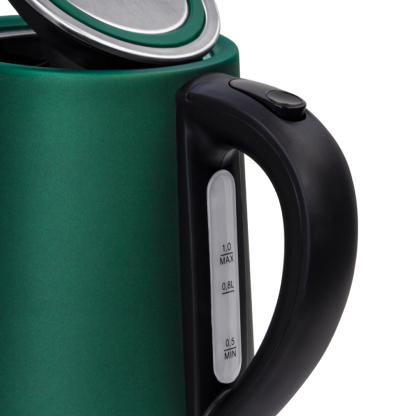 AQ-560 Hotel Electric Kettle – 1.0L Classic Stainless Steel Kettle | STRIX Control | Dual Lid Angles | Auto Shut-Off