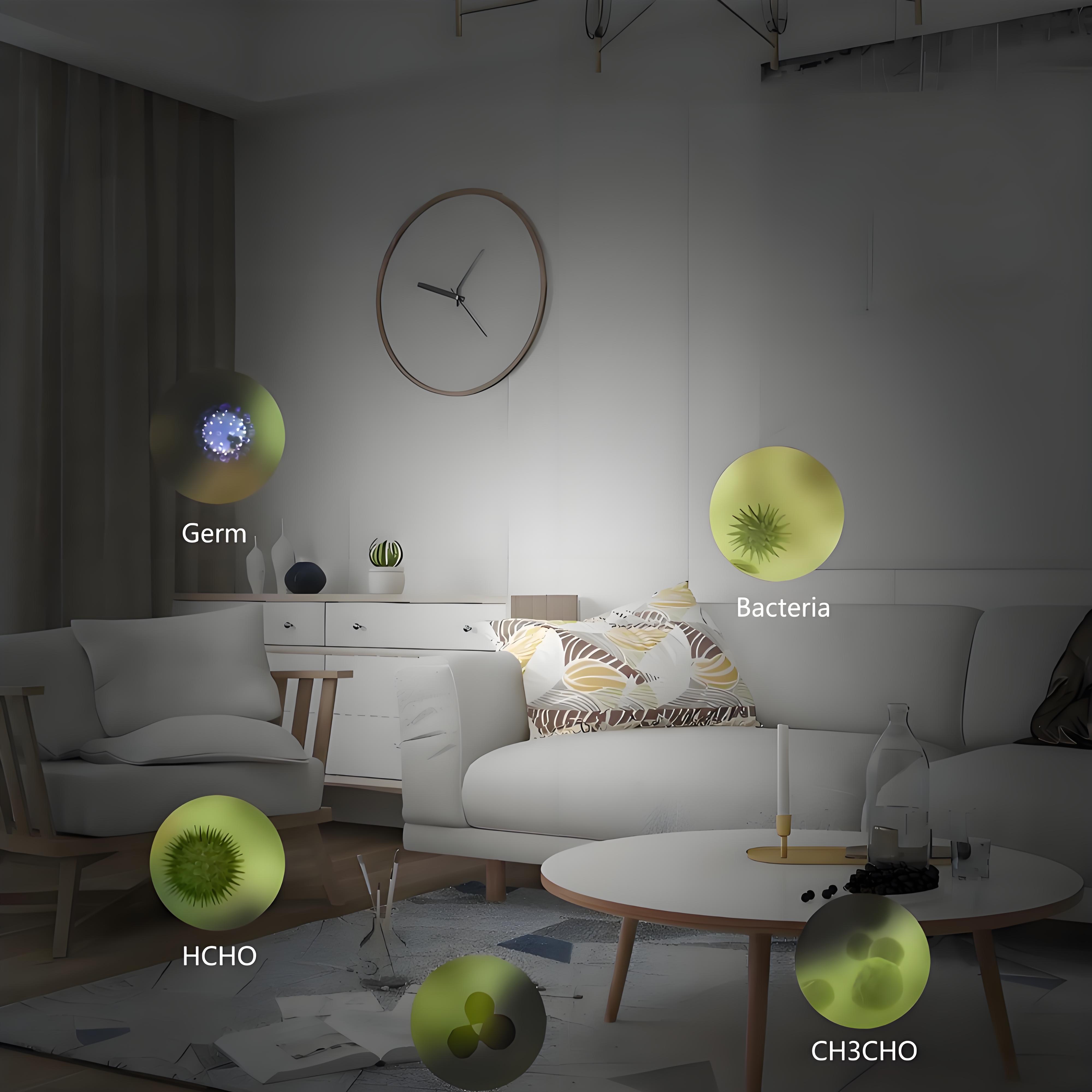 Commercial air purifier with high-efficiency sterilization and virus inactivation — proven to eliminate over 99% of bacteria, SARS-CoV-2, H1N1, and RSV in public spaces.