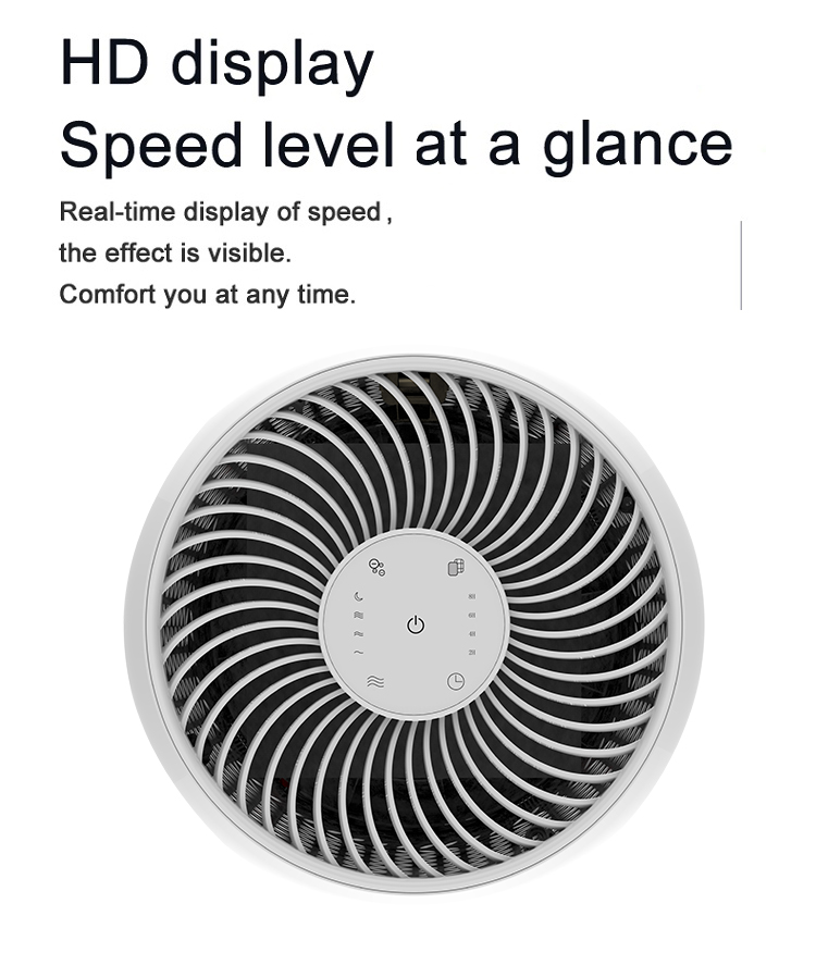 CTAT-300 compact upright round air purifier with 360-degree air intake and UV sterilization