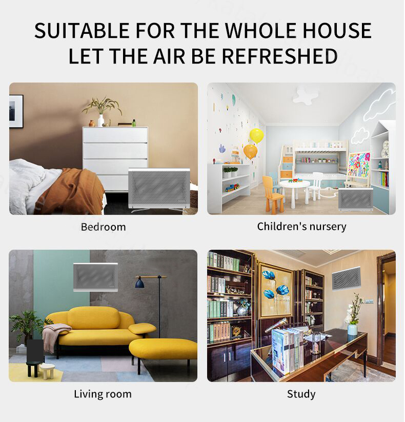 CTAT-320 slim wall-mounted air purifier with PM2.5 display and smart control