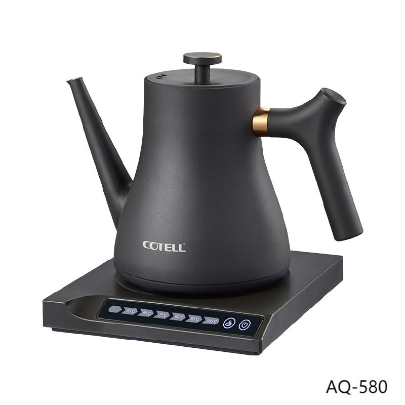 AQ-580 Smart Gooseneck Kettle | 0.6L Stainless Steel | 6-Stage Temperature Control