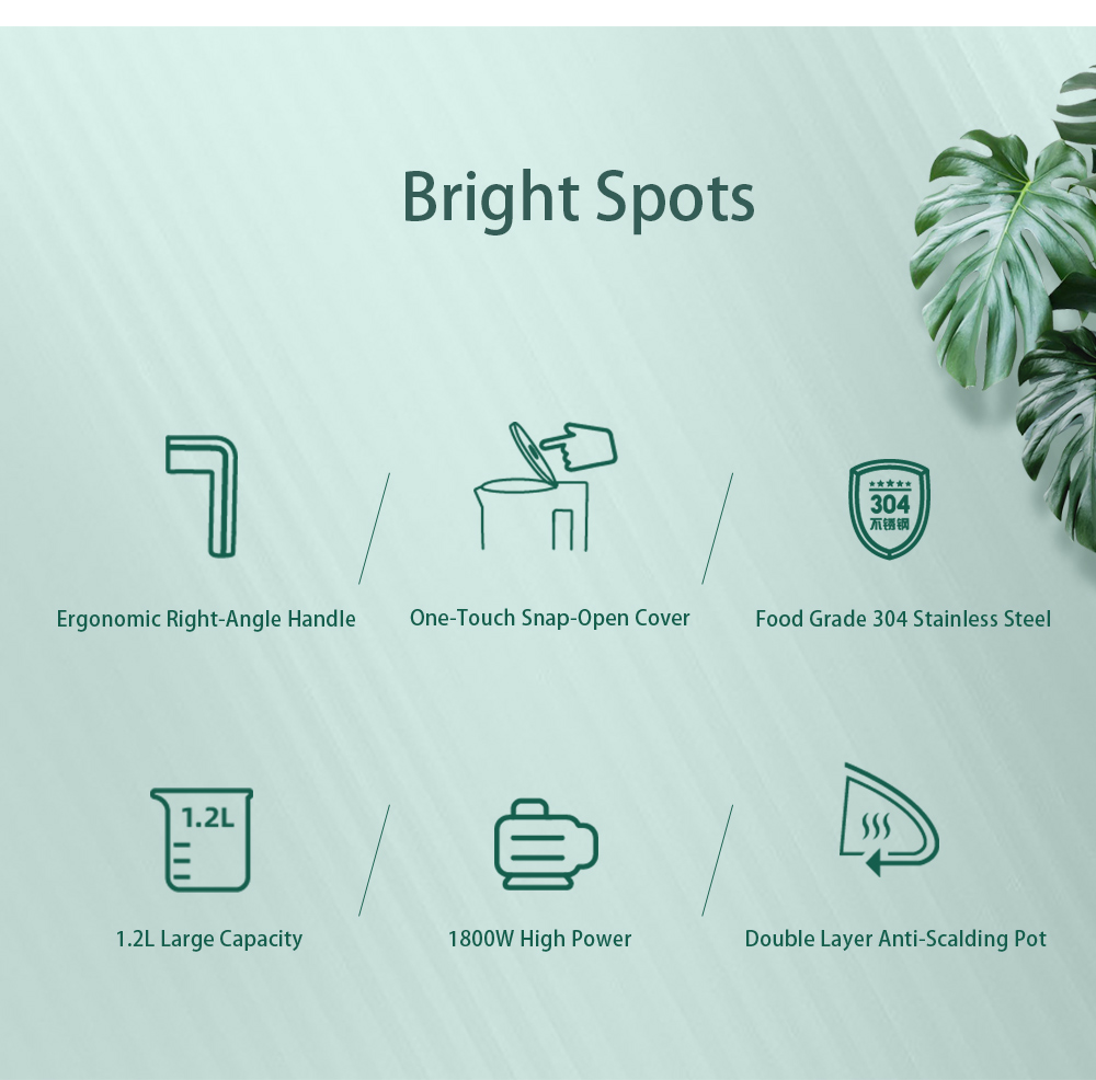 COTELL AQ-592 1.2L hotel electric kettle with STRIX thermostat and stainless steel inner