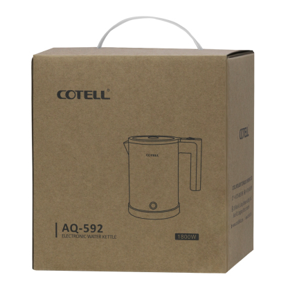1.2L Electric Kettle AQ-592 – 304 Stainless Steel | Hotel-Grade | STRIX Thermostat