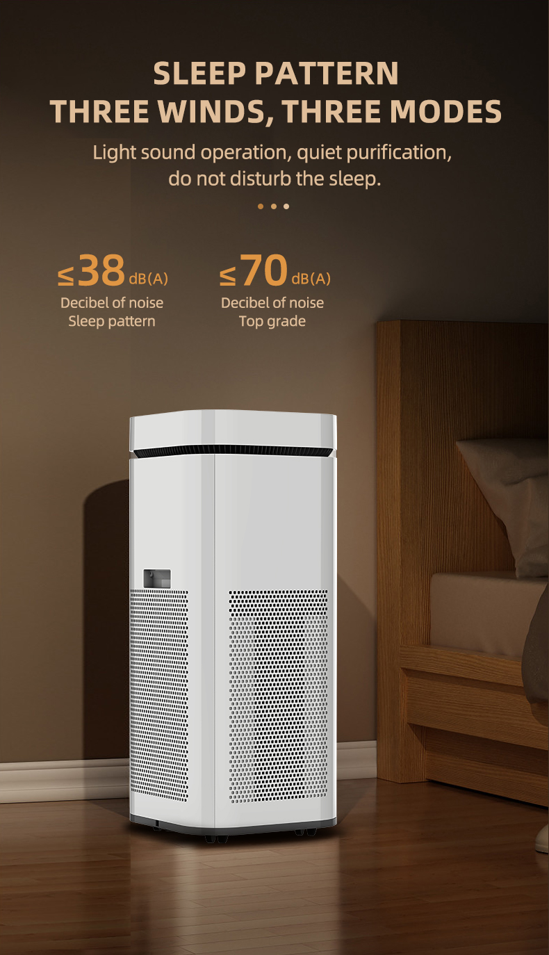 CTAT-600 upright air purifier with multi-layer filters, UV, and smart control