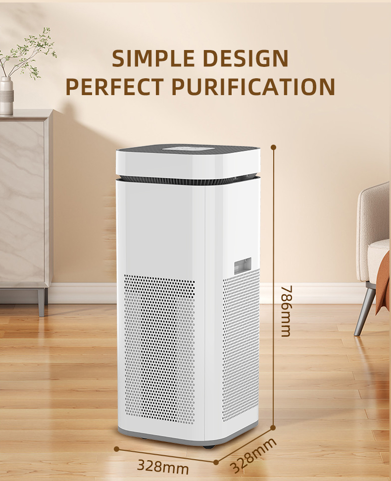 CTAT-600 upright air purifier with multi-layer filters, UV, and smart control