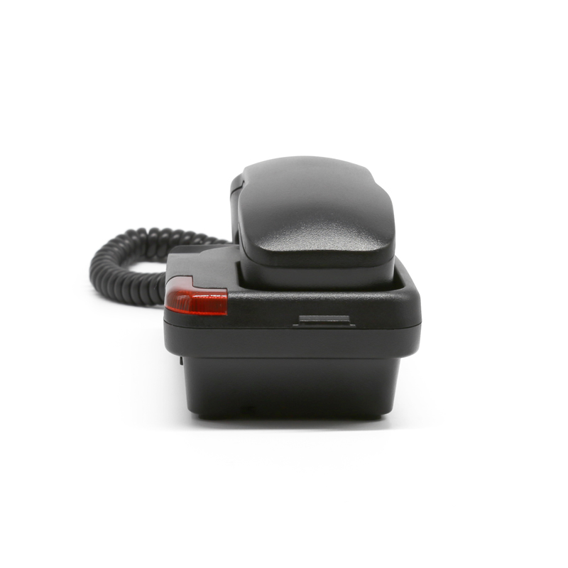  CT602A analog wall-mount bathroom phone in matte black and white