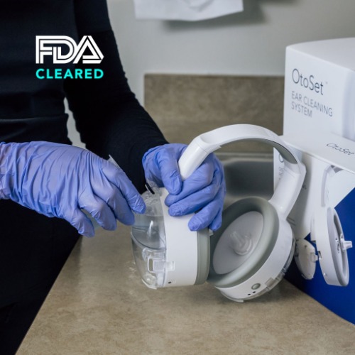 Instagram post with the caption: Discover #OtoSet®, the world's first FDA-cleared automated #earc...