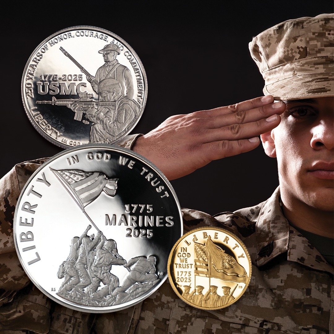 U.S. Marine Corps 250th Anniversary 2025 Three-Coin Proof Set