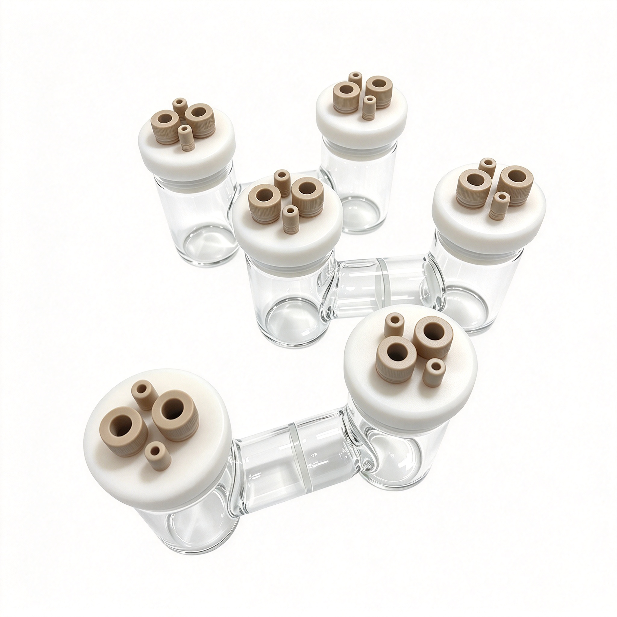 Custom High Borosilicate Glass Electrochemical Cell, Custom Quartz Cell & Quartz Vessel