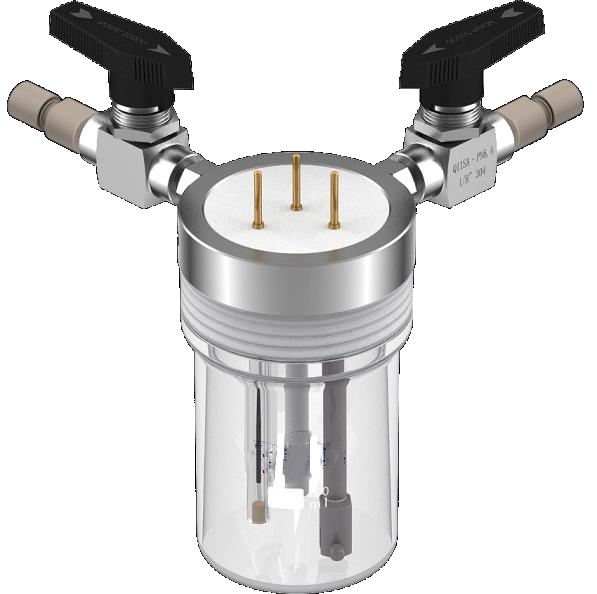 Straight and Jacketed five-port Electrochemical Cell (Absolute Sealed), Model: C002-2