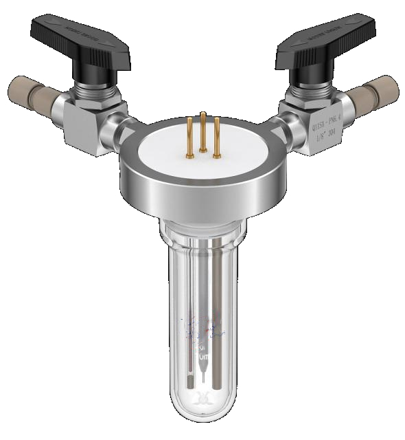 Straight and Jacketed five-port Electrochemical Cell (Absolute Sealed), Model: C002-2