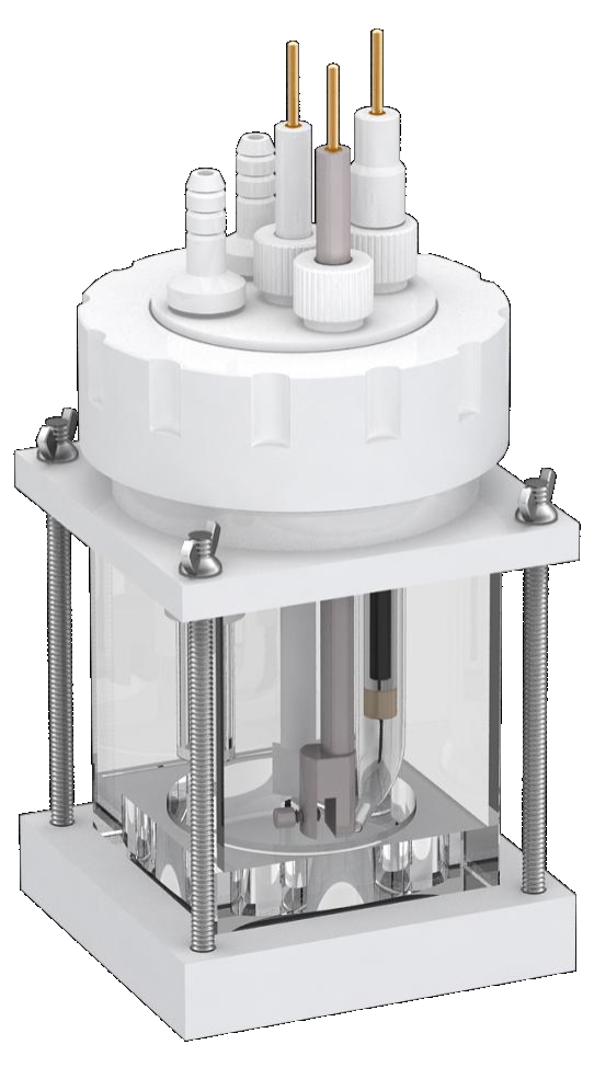 Square quartz electrochemical cell (sealed), C012-2
