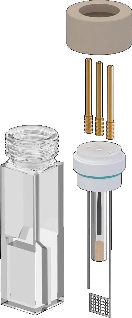 Thin-film spectro-electrochemical cell (sealed), C013-2