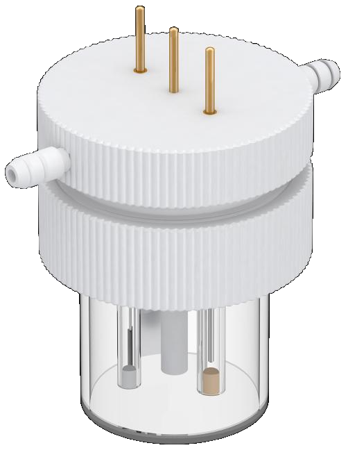 Cylindrical quartz electrochemical cell (absolutely sealed), C015-2