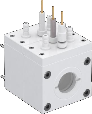 Full PTFE H-type replaceable membrane photoelectrochemical cell, C032-1