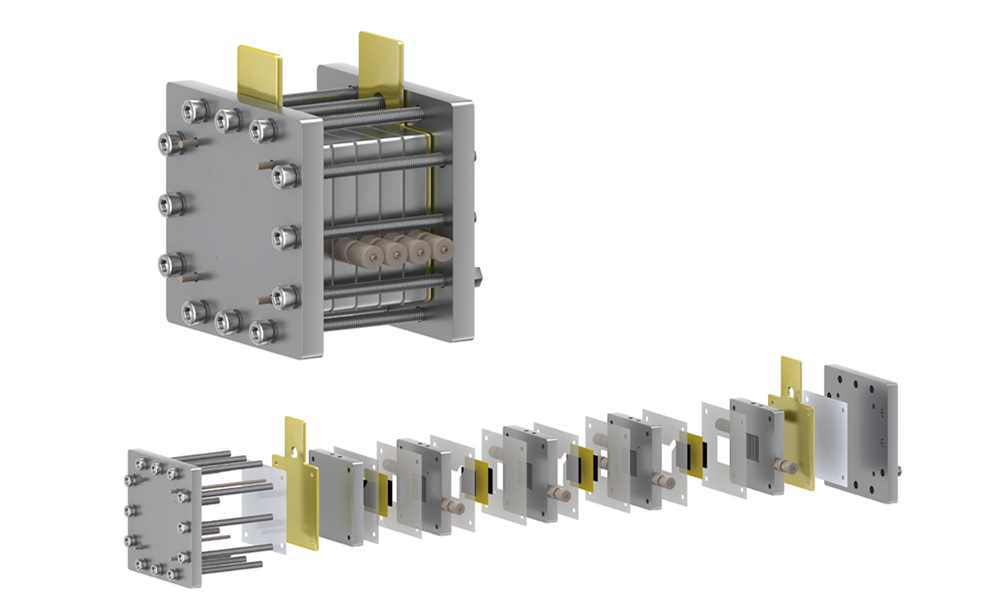 Membrane electrode reactor and electrochemical reaction cell Model：MEA-TI-X