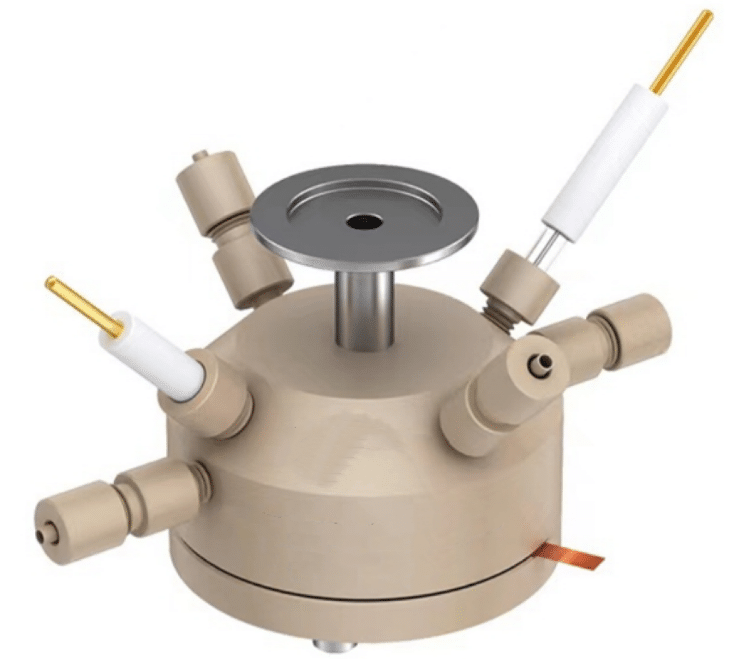 In situ mass spectrometry flow electrochemical cell
