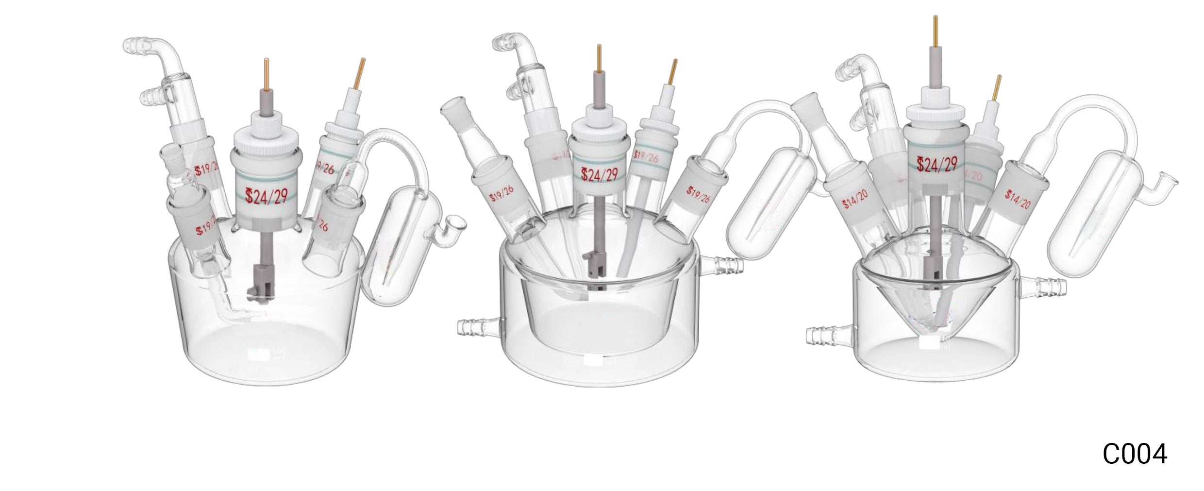 Traditional five-port electrochemical cell, C004