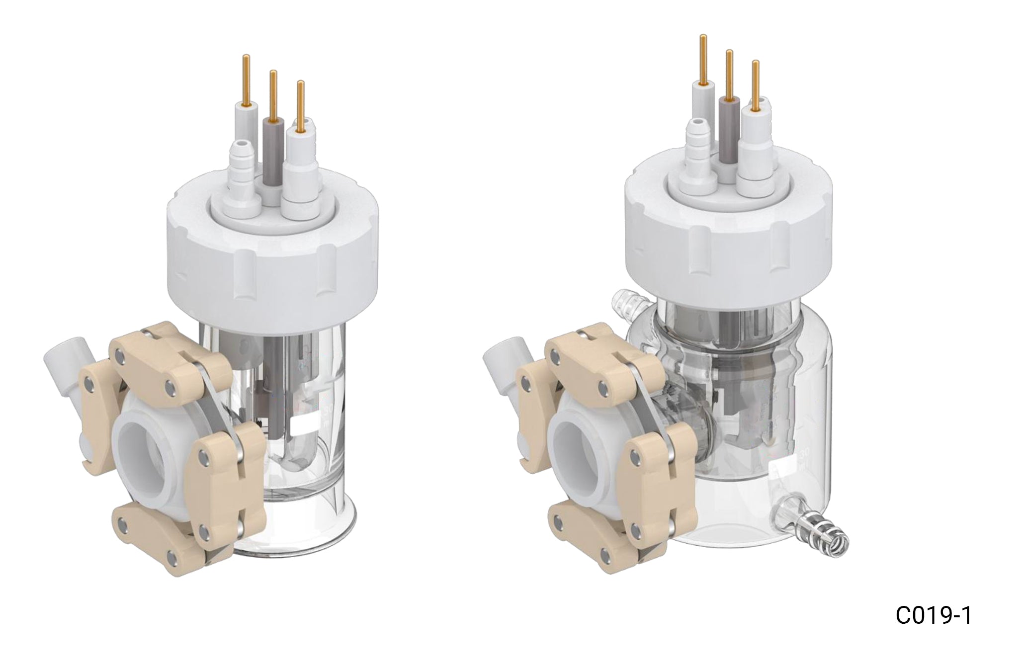 Single-cell photocatalytic electrochemical cell (relatively sealed, side window), C019-1