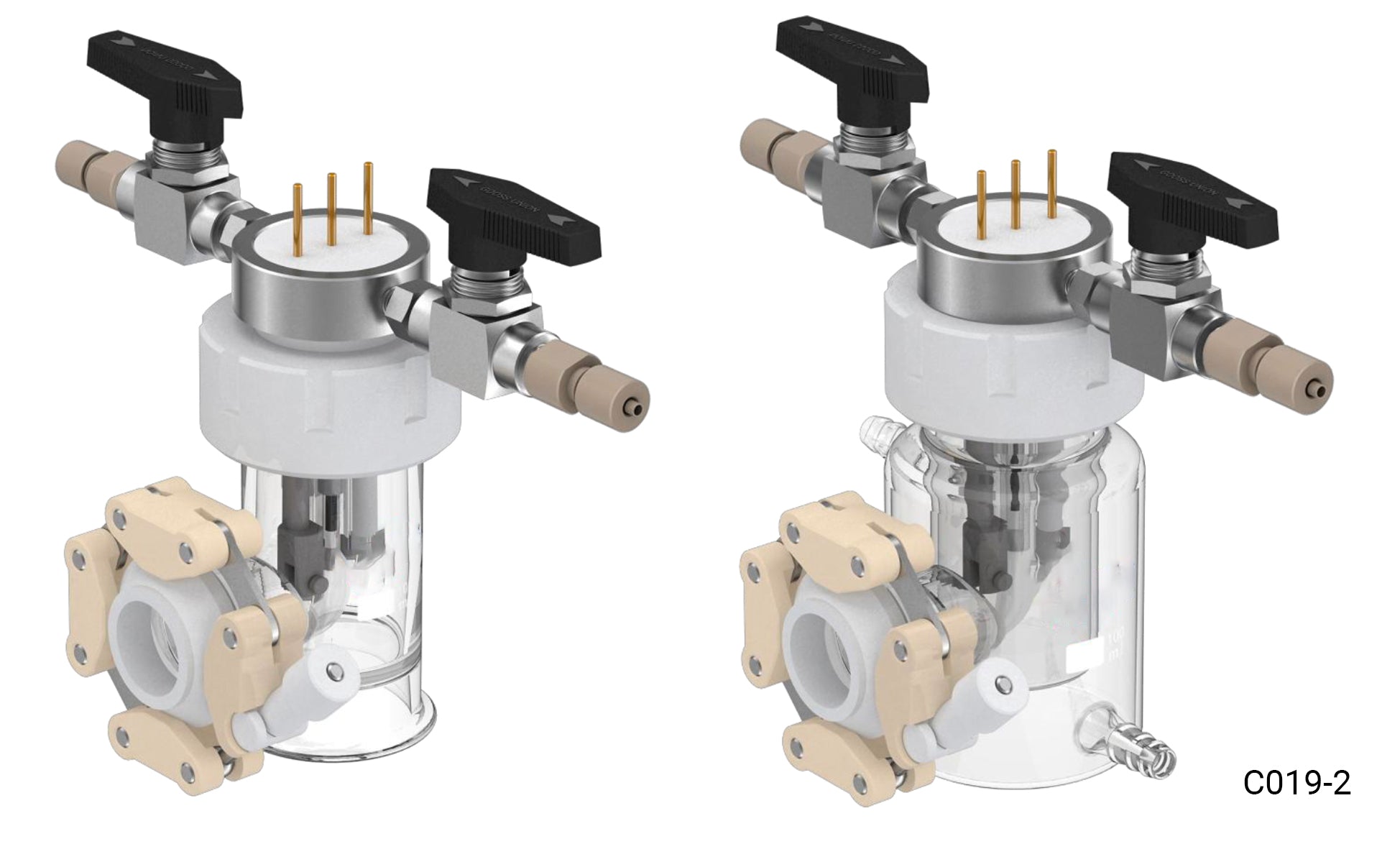 Single chamber photoelectrochemical cell (absolutely sealed, side-window), C019-2