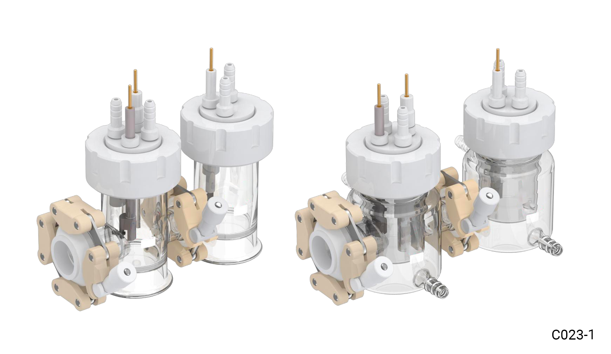 H-type photoelectrochemical cell (single optical window, relatively sealed), C023-1