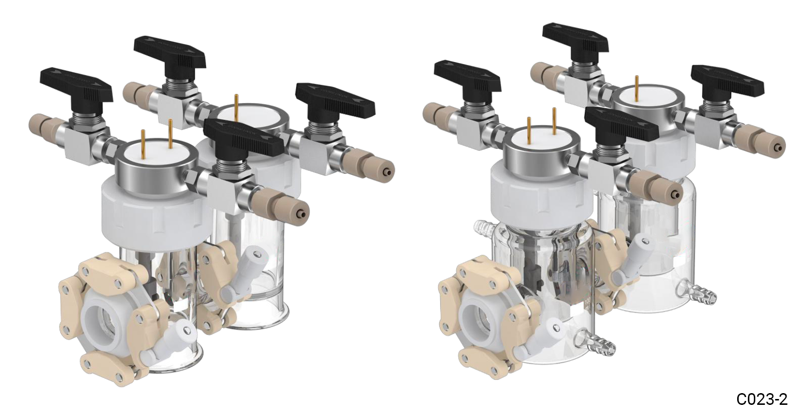 H-type photoelectrochemical cell (single optical window, absolutely sealed), C023-2