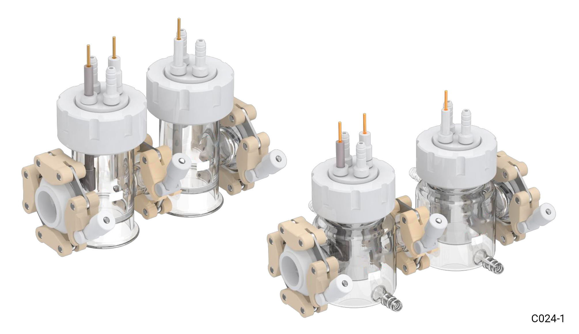 H-type photoelectrochemical cell (double optical window, relatively sealed), C024-1