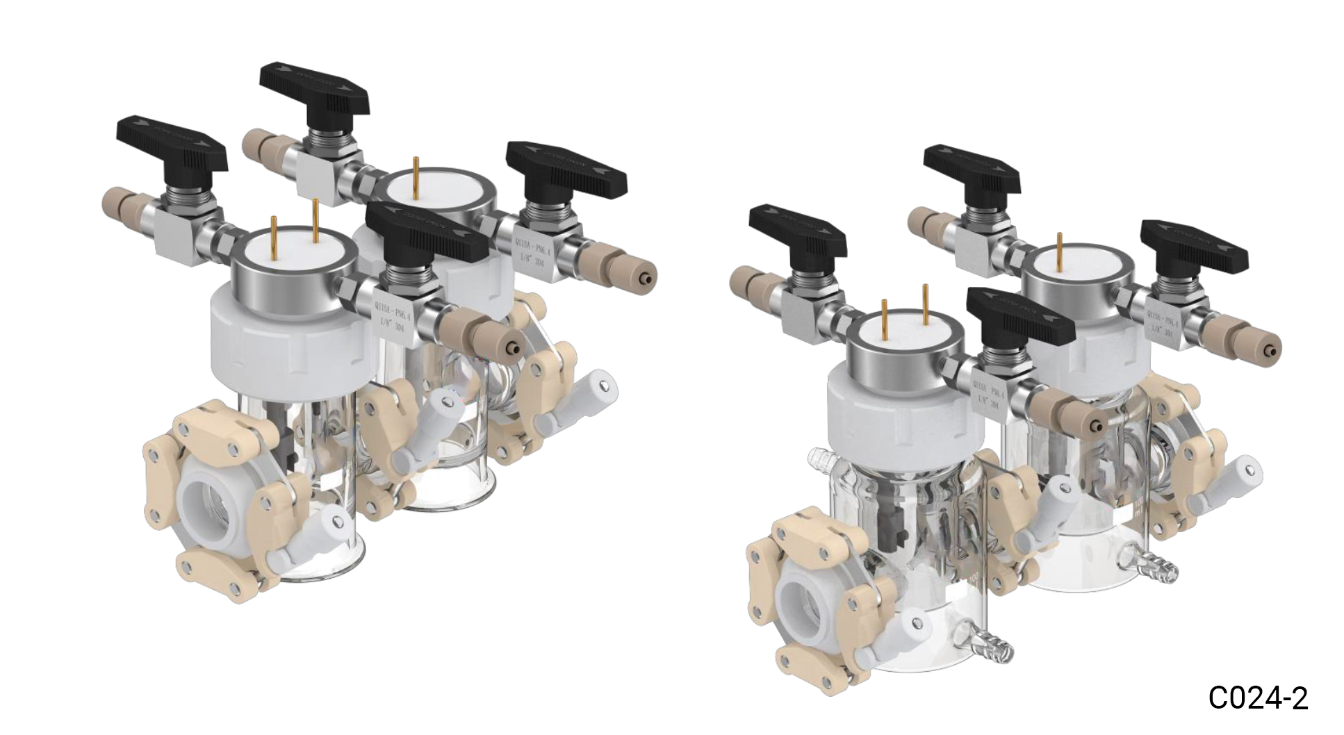 H-type photoelectrochemical cell (double optical window, absolutely sealed), C024-2
