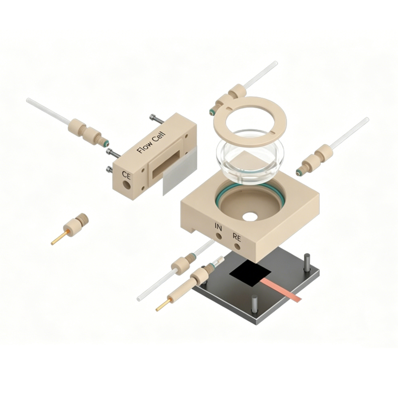 In situ Raman spectroelectrochemical cell (2H exchange membrane type), Model: C031-2