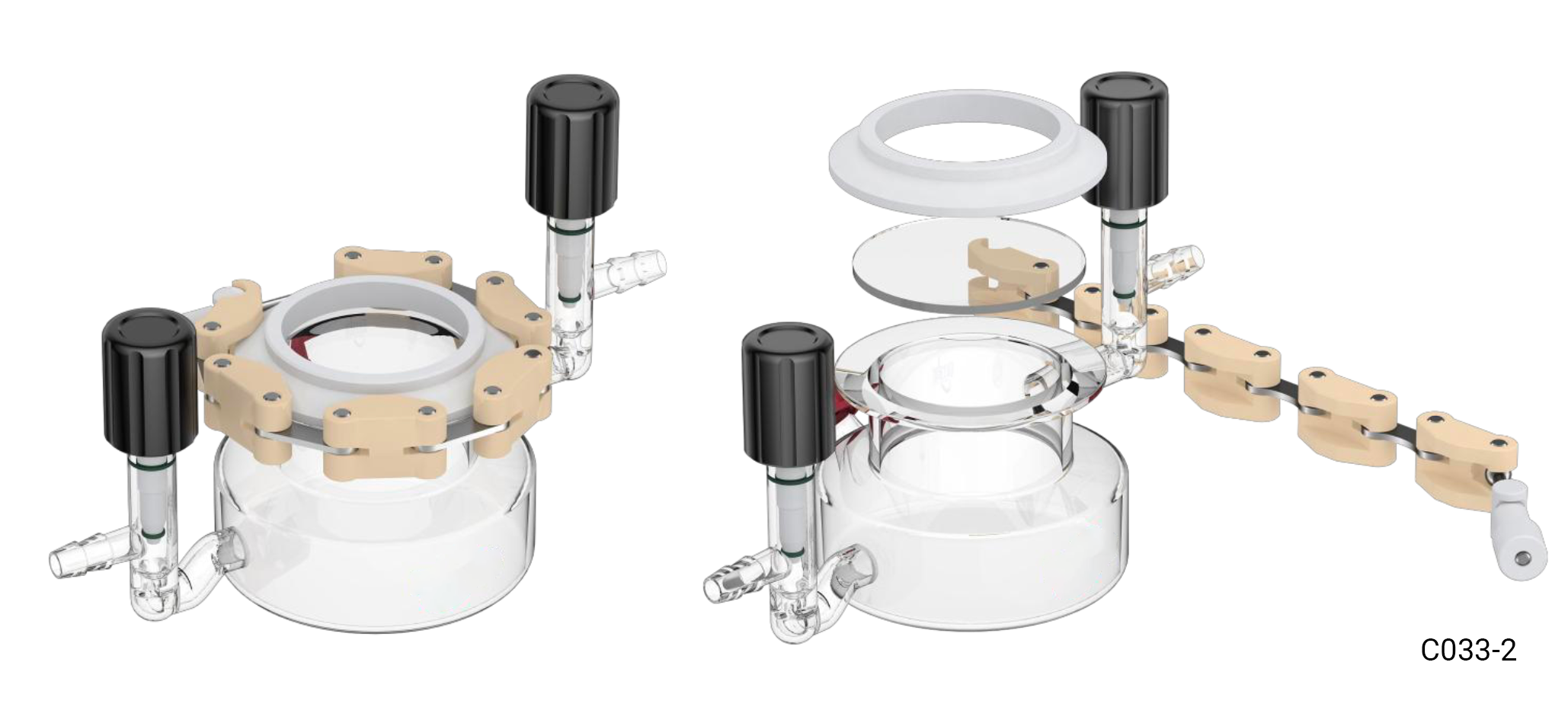Pure Photocatalytic Cell Series Model: C033-2 (without electrodes)
